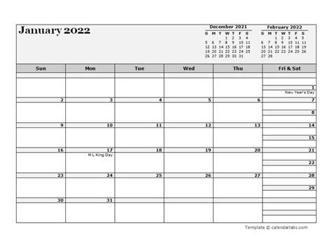 2022 Monthly Planner Template Microsoft Word Free Printable Templates