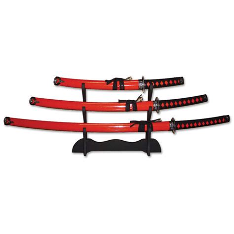 Samurai Sword Set 3 Piece Set Katana Sw 68r4 Weapons Galore