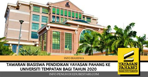 Di bawah bidangkuasa kerajaan negeri. Tawaran Biasiswa Pendidikan Yayasan Pahang Ke Universiti ...