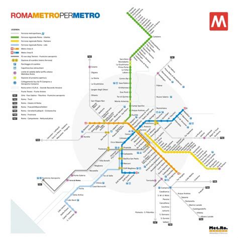 Rome Metro Routes Hours Fares Rome Metro Maps Cruise Tips In