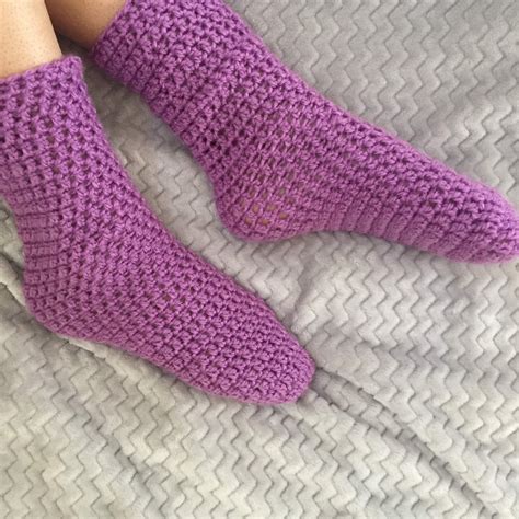Super Simple Sock Pattern Easy Crochet Sock Pattern Crochet Etsy