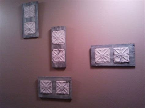 My New Tin Ceiling Tile Collage For Our Naked Hallway Cut The Ceiling Tiles The Way You Want