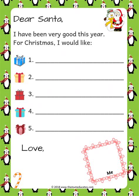 7 Free Printable Letters To Santa The Mum Educates