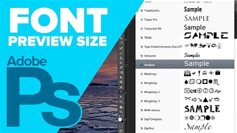 On the mac, you would download the font and install it through font book. How to Change Font Preview Size in Photoshop - YouTube