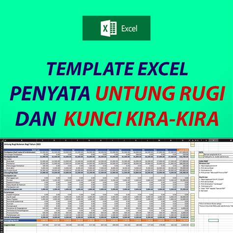 Template Penyata Untung Rugi Kunci Kira Kira Excel Shopee Malaysia