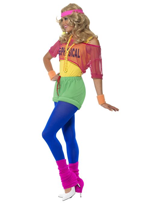 Womens Lets Get Physical 80s Costume