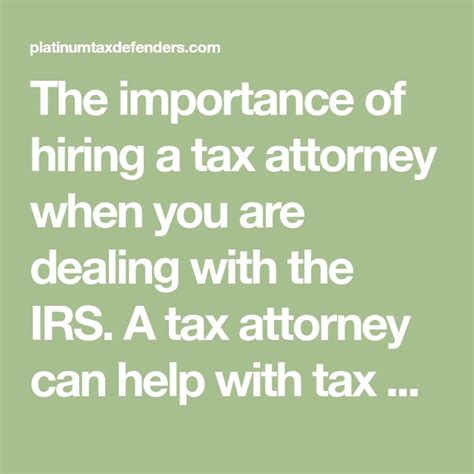 The Importance Of Hiring A Tax Attorney When You Are Dealing With The