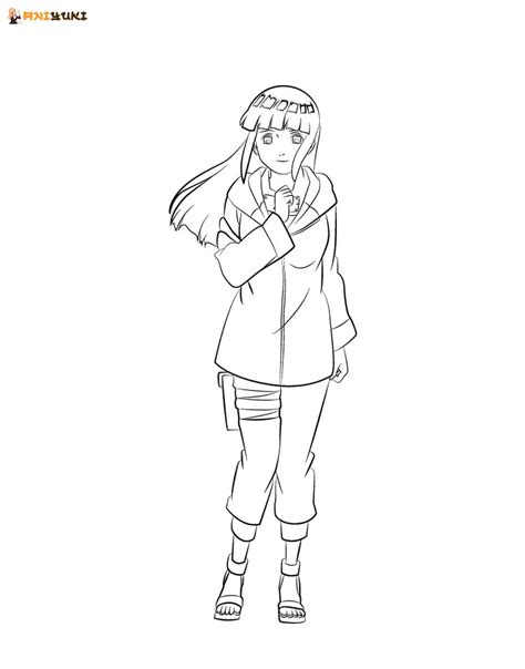 Hinata Hyuga Coloring Pages Sketch Coloring Page