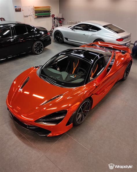 Mclaren 720s Super Chrome Orange Wrapstyle