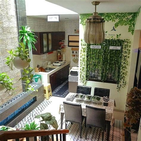 desain interior dapur nuansa hijau  cantik desainer interior