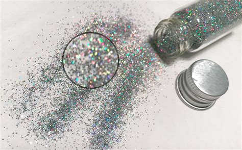 New Ultra Fine Holographic Glitter Silver Nail Art Craft