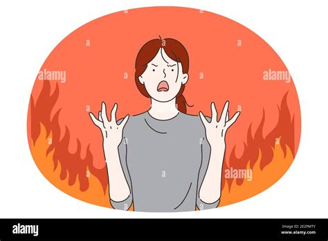 Anger Evil Furious Woman Concept Stock Vector Image And Art Alamy