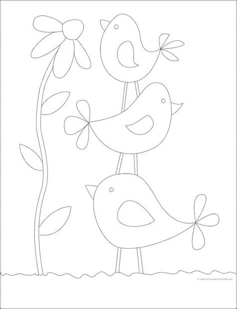 Easy How To Draw Simple Birds Tutorial And Birds Coloring Page