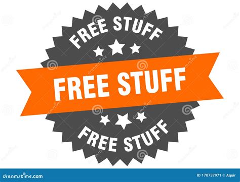 Free Stuff Sign Free Stuff Circular Band Label Free Stuff Sticker