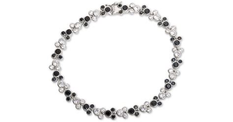 Disney Cubic Zirconia Mickey Mouse Tennis Bracelet In Sterling Silver