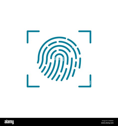 Fingerprint Scan Line Icon Biometrics Concept Fingerprints Database