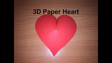 How To Make A 3d Paper Heart Diy Paper Heart Youtube