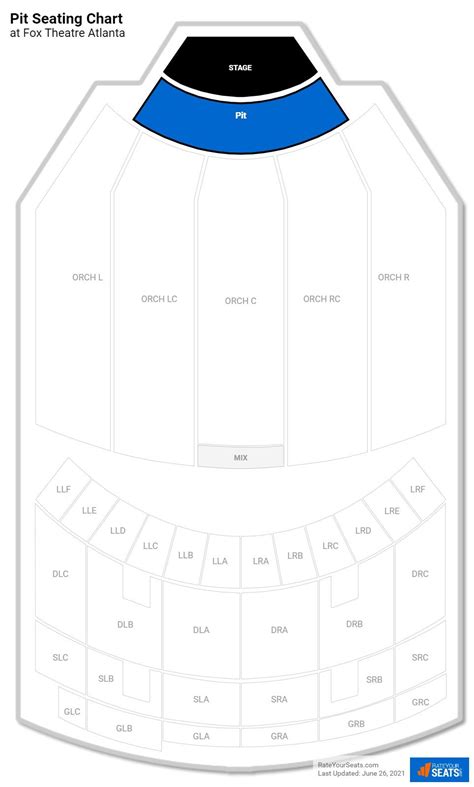 Fox Theatre Seating Chart With Seat Numbers Elcho Table