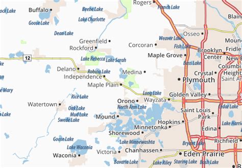 Michelin Landkarte Maple Plain Stadtplan Maple Plain Viamichelin