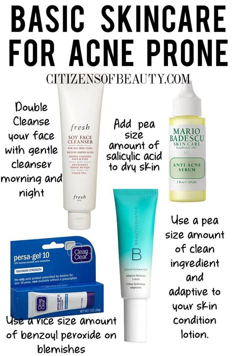 Basic Skincare Regimen For Acne Prone Skin Skincareforacne