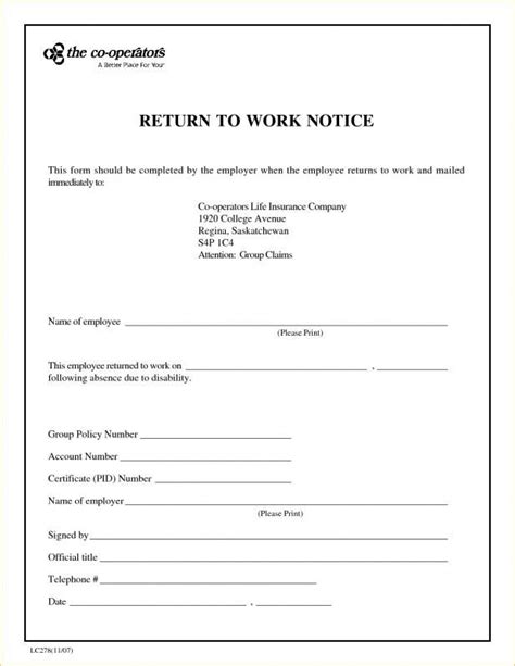 Employers often require return to work letters after any extended leave of absence in order to additionally, if you are returning to work after being sick or having surgery, your company may require that you present a doctor's release letter confirming you are well and able to resume your role. Return To Work Doctors Note Template | Doctors note ...