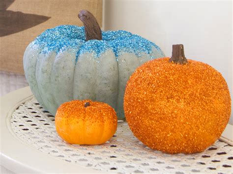 Hgtv How To Glittered Pumpkins For Halloween Hgtv
