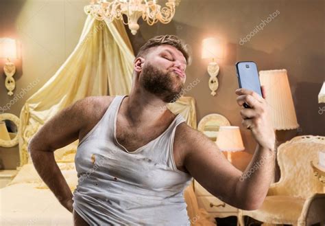 Fat Glamour Man Takes Selfie Stock Photo Nomadsoul1 67616113