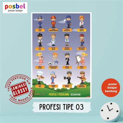 Jual Tipe 03 Poster Belajar Seri Profesi Untuk Anak Paud Tk Sd Di Lapak