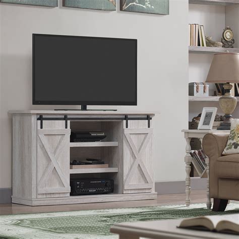 Twin Star Home Terryville Barn Door Tv Stand For Tvs Up To 60 White