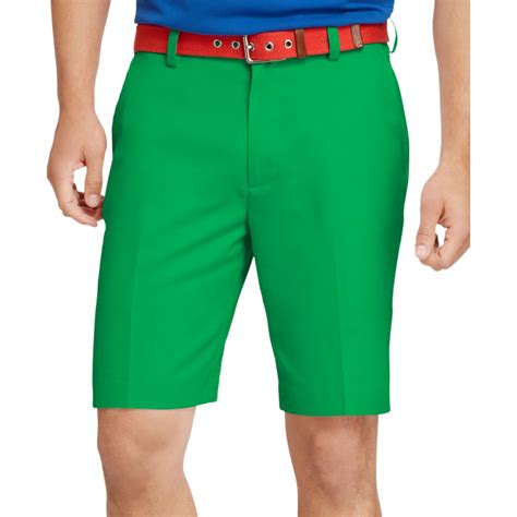 Izod Shorts Lightweight Solid Flat Front Shorts In Green For Men