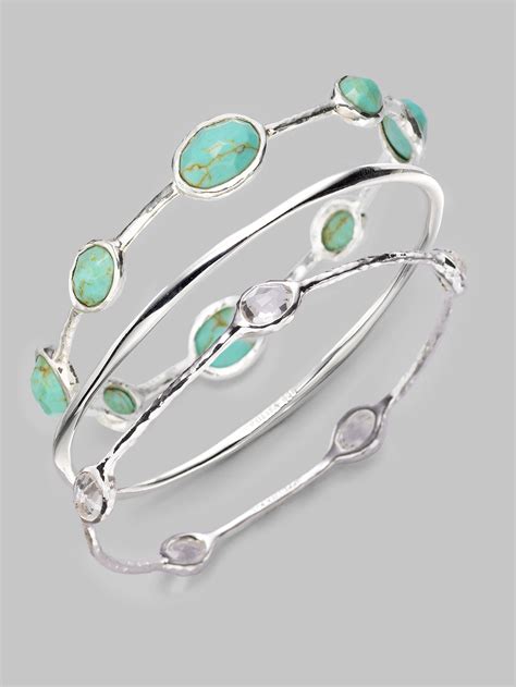 Lyst Ippolita Turquoise And Sterling Silver Bracelet In Blue