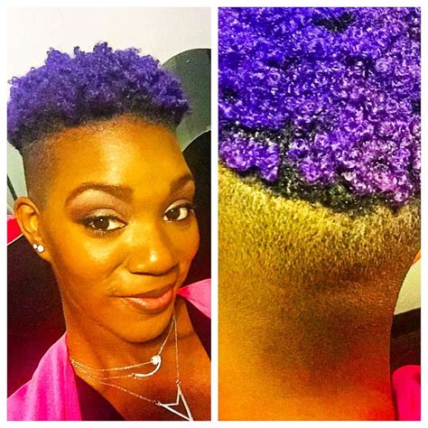 Wash n go. Bringing high top fades back! Purple hair ...