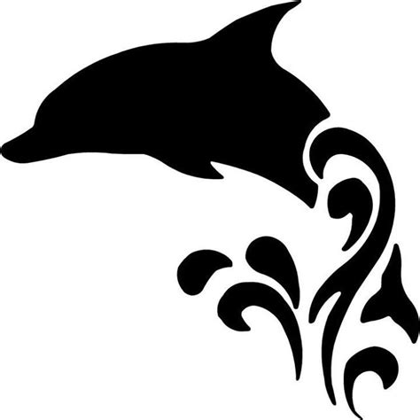 Delfin Tribal Dolphin Tattoo Silhouette Art Dolphin Silhouette
