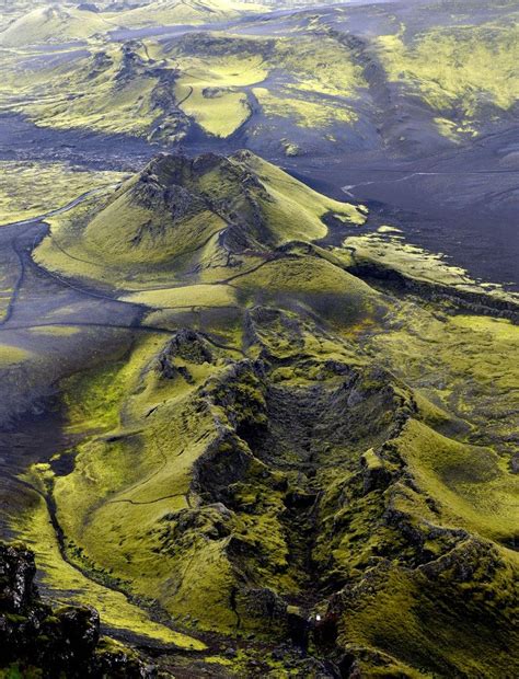 Laki Volcanic Fissure Situated In The South Of Iceland Aerial View
