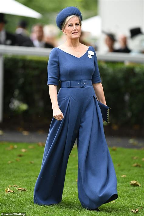 Sophie Wessex Shows Off Her Stylish Wardrobe At Royal Ascot In A Wide Leg Navy Jumpsuit Daily