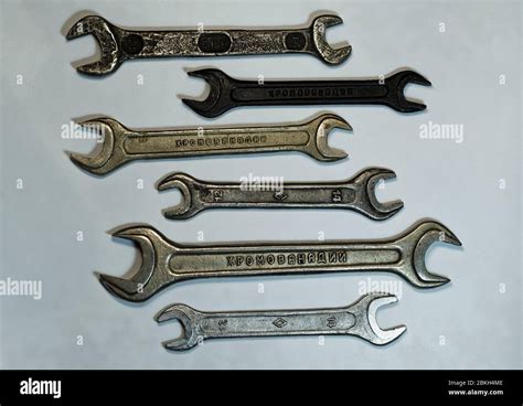 Photo Wrenches Wrenches Metal Set Tools Stock Photo Alamy