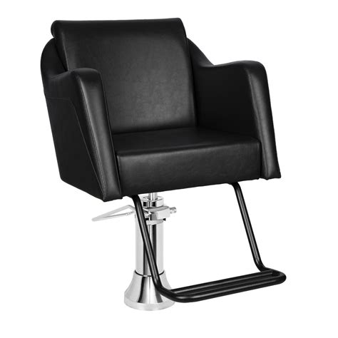 Eros Salon Styling Chair In Black Black Accent Floor Mount Minerva Beauty