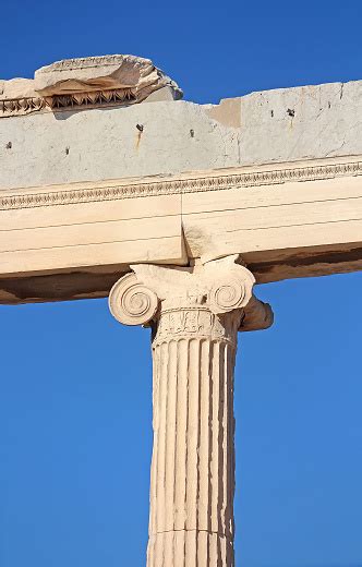 Ionic Column Of The Erechtheion Athens Greece Stock Photo Download