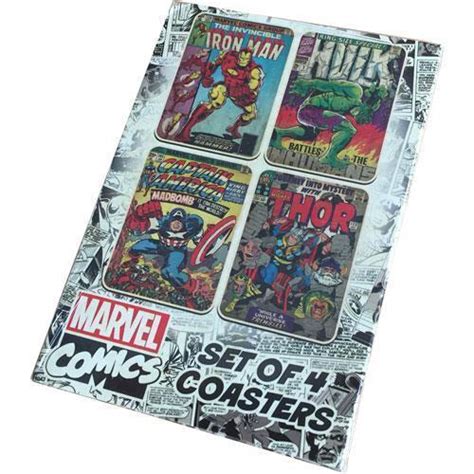 Marvel Comic Coasters Set Of 4 At Mighty Ape Australia