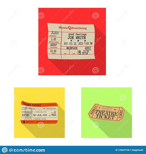 Vector Design Of Ticket And Admission Symbol. Collection Of Ticket And ...