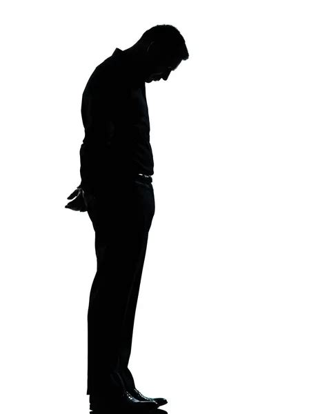 One Business Man Sad Lonely Silhouette — Stock Photo © Stylepics 11294471