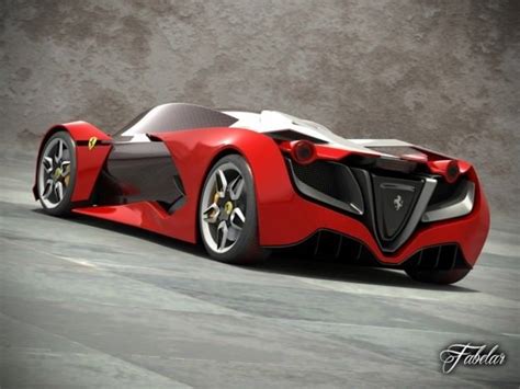 Ferrari Impronta Concept 3d Model Rigged Max Obj 3ds Fbx C4d Dae 2 Top