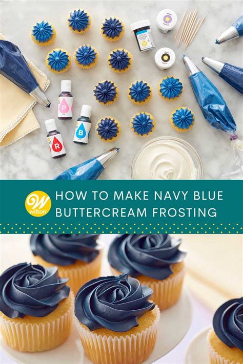 How To Make Navy Blue Buttercream Frosting Wilton