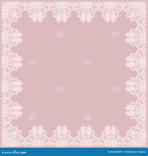 Pink Lace Frame Stock Vector Illustration Of Antique 82362689