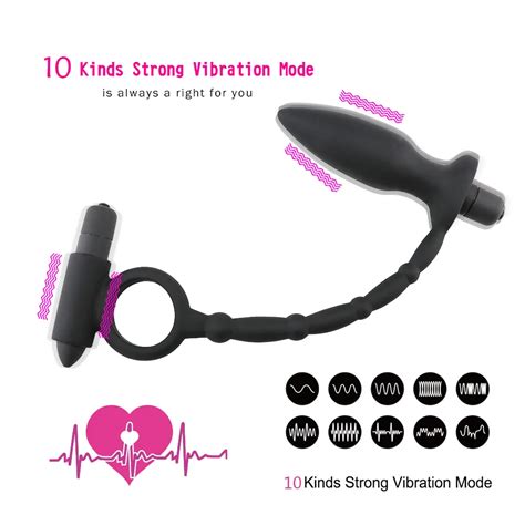 silicona impermeable vibrador anal masajeador de próstata retraso anillo de pene estimulador de
