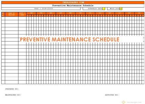 Creating a form from the website. Preventive Maintenance Plan Template - business form ...