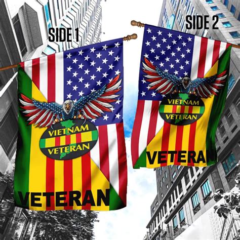 Vietnam Veteran Flag Eagle Flag Veteran Day Flagamerican Etsy