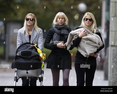 elin woods l wife of golfer tiger woods with their daughter sam alexis in a pram her sister