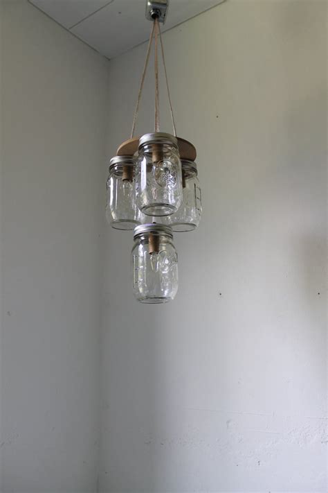 Mason Jar Chandelier Mason Jar Light 2 Tier Modern Etsy