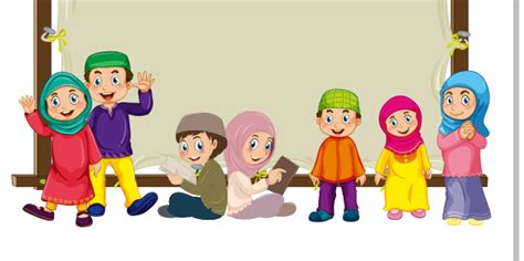 View Gambar Kartun Keluarga Muslim 3 Anak 